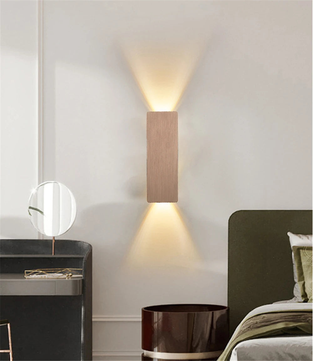 Modern Simple 6W LED Indoor Wall Lamp Bedroom Living Room Home Lighting Aisle Corridor Decoration Aluminum Wall Light AC85-265V