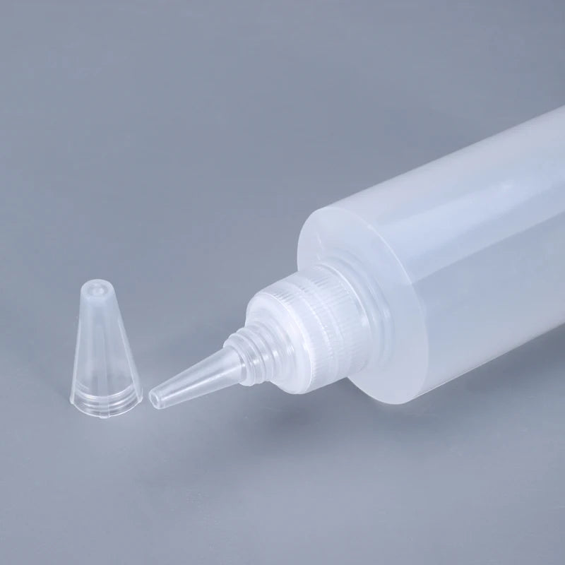 2/510pcs 30/60/100/120ML Squeeze Bottle for Sauce Plastic Squirt Container Refillable Bottle with Cap for Kitchen Glue Container