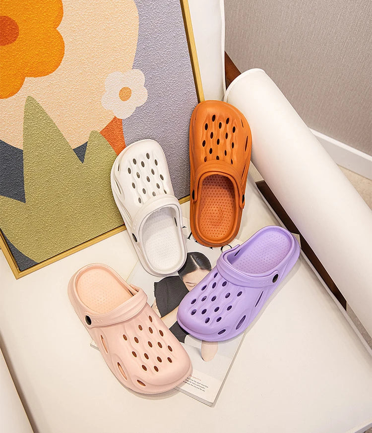 Clogs Women Sandals Summer Casual EVA Lightweight Outdoor Women's Shoes Anti Slip Thick Sole Beach Slides Couple Garden Shoes