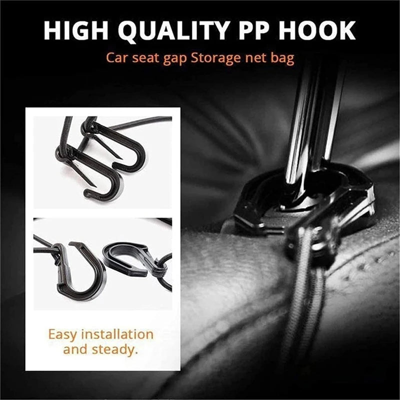 Car Storage Net Bag Between Seats Car Divider Pet Barrier Stretchable Elastic Mesh Bag Organizer Auto Accessories