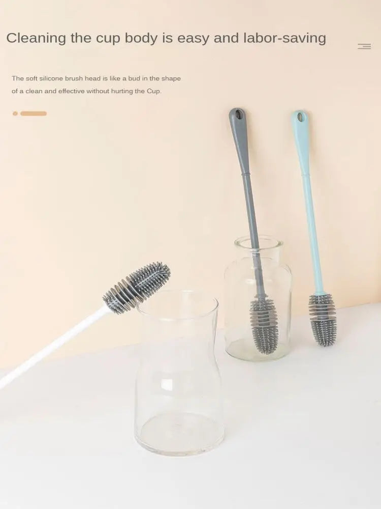 Silicone Cup Brush Cup Cleaning Brush No Dead Corners Or Gaps Plastic Brush Milk Bottle Cleaning Brush Household