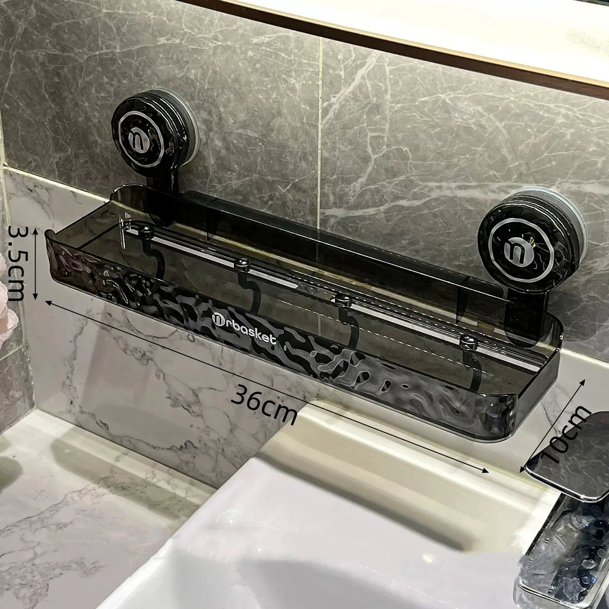 Bathroom Shelf Wall Mount Corner Shower Shelf Suction Cup Shampoo Storage Holder Shower Caddy No Drilling Bathroom Organizer