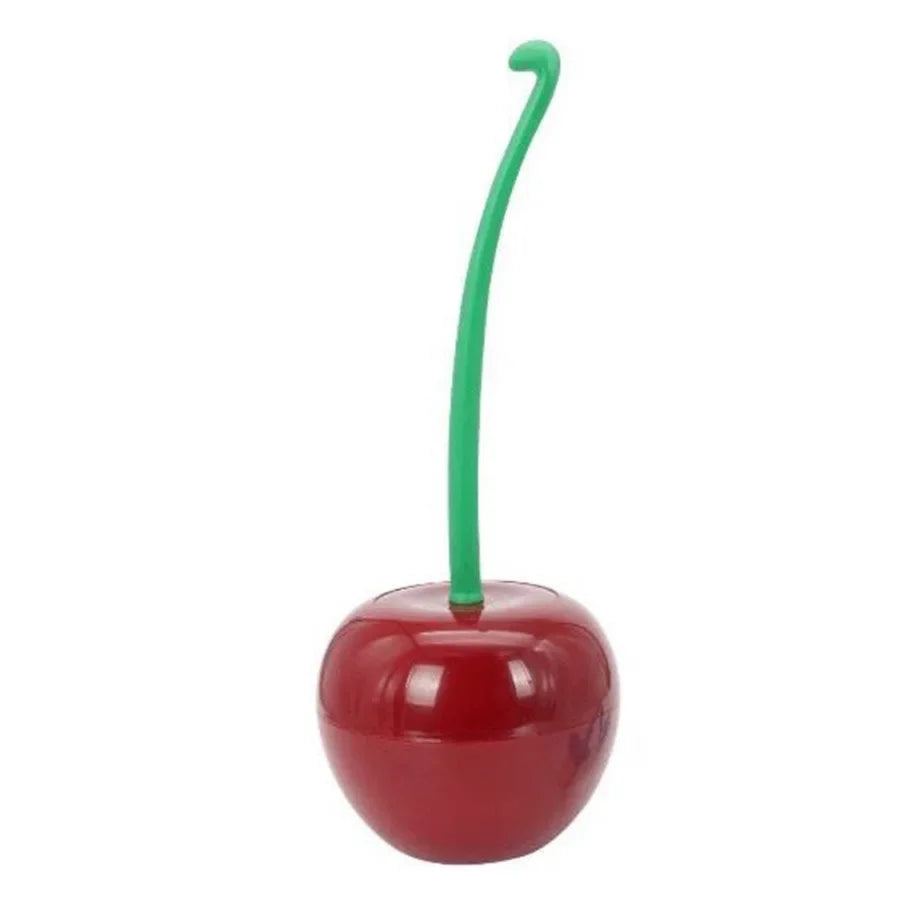 1pc Lovely Cherry Shape Lavatory Toilet Brush Red Toilet Brush Creative  Holder Set Toilet Holder Bathroom Accessories