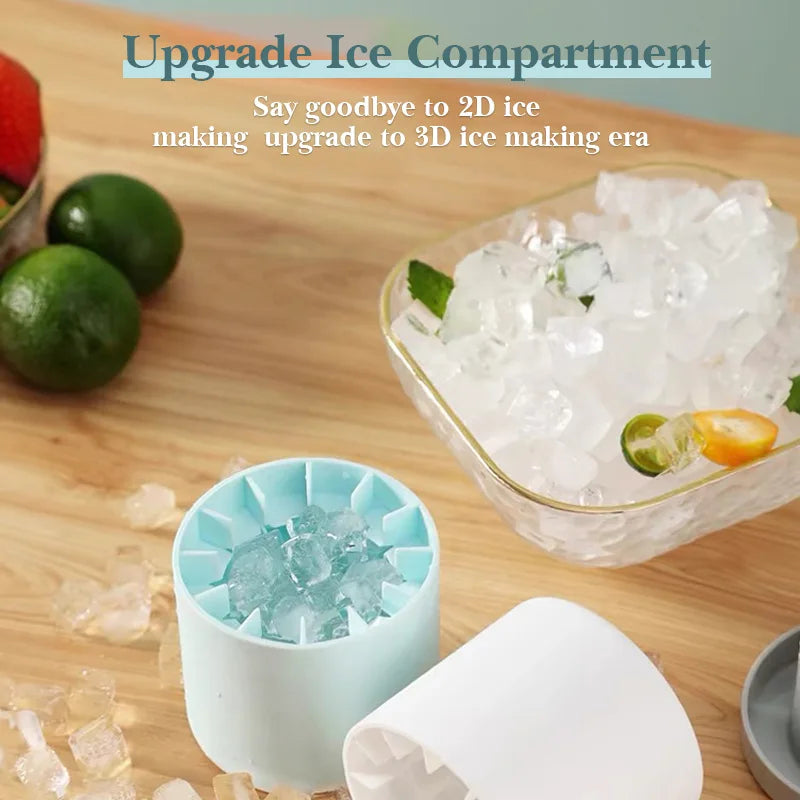 Silicone Ice Cube Mold Round Ice Bucket Summer Homemade DIY Refrigerator Freeze Ice Maker Creative Ice Cube Mold Barware Tools