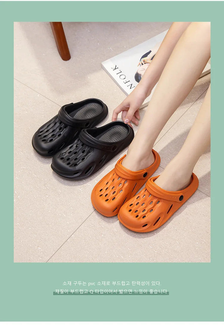 Clogs Women Sandals Summer Casual EVA Lightweight Outdoor Women's Shoes Anti Slip Thick Sole Beach Slides Couple Garden Shoes
