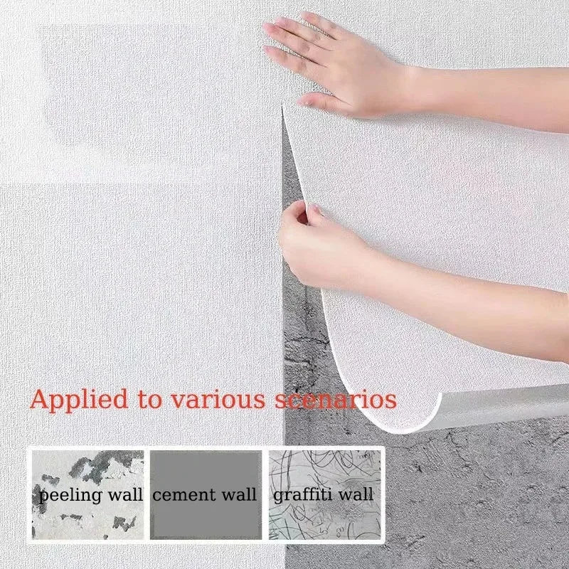 50cmx5m 3D Self-adhesive Wall Wallpaper PVC Thickening Room Flax Waterproof Wall Stickers Kitchen Art Background wall Home Decor