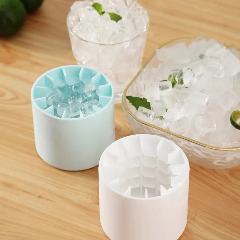 Silicone Ice Cube Mold Round Ice Bucket Summer Homemade DIY Refrigerator Freeze Ice Maker Creative Ice Cube Mold Barware Tools