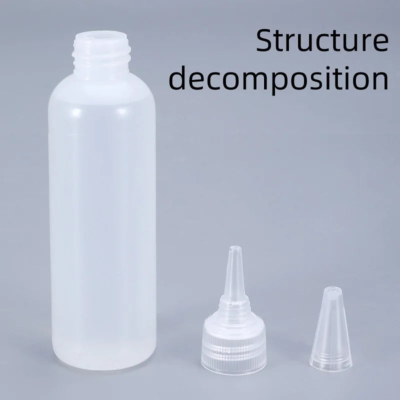 2/510pcs 30/60/100/120ML Squeeze Bottle for Sauce Plastic Squirt Container Refillable Bottle with Cap for Kitchen Glue Container