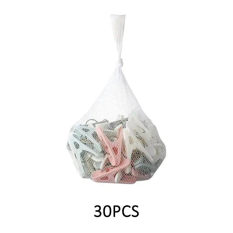 30pcs Windproof Clothespins Air Drying Clothes Socks Underwear Fixed Pins For Household Small Clips Food Snack Bag Sealing Clips