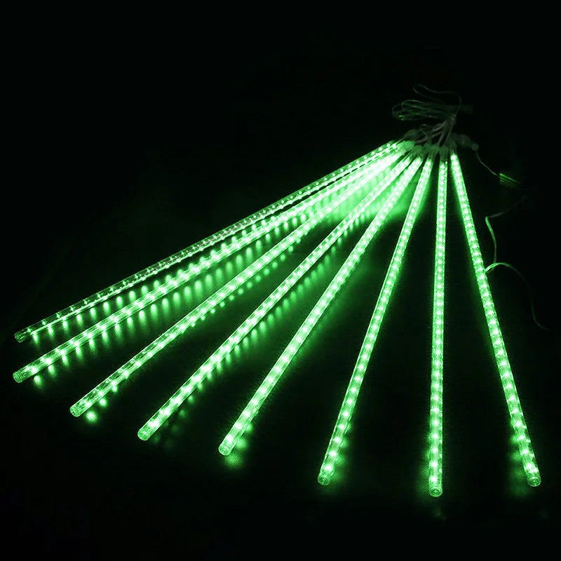 Solar Meteor Shower LED String Lights Holiday Lighting Outdoor Decor Garden Party Christmas Decorations Rain Drop Falling 2024
