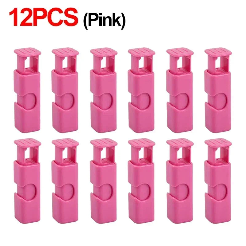 1-12 PCS Squeeze Bread Bag Clips Reusable Fresh Food Seal Plastic Clip Snack Bag Seal Spring Clip Home Kitchen Storage