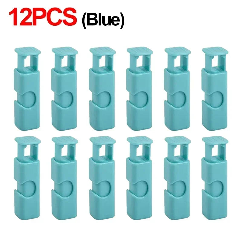 1-12 PCS Squeeze Bread Bag Clips Reusable Fresh Food Seal Plastic Clip Snack Bag Seal Spring Clip Home Kitchen Storage