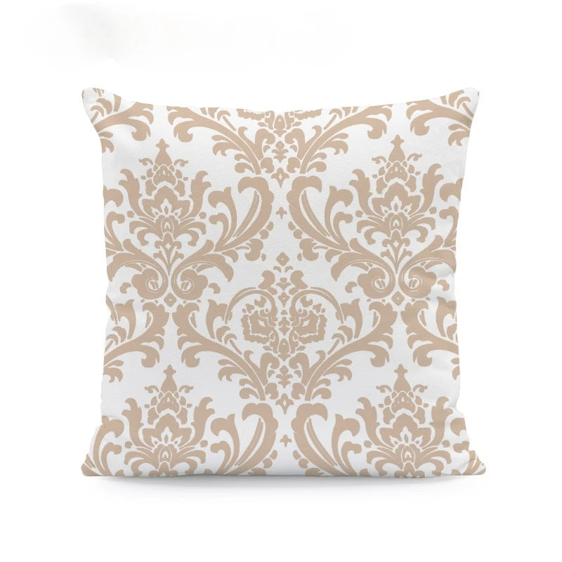Fashion Beige Geometric Cushion Arrow Petal Lace Texture Cushion Pillow Cover 45X45cm Polyester Decor Living Room Pillowcase