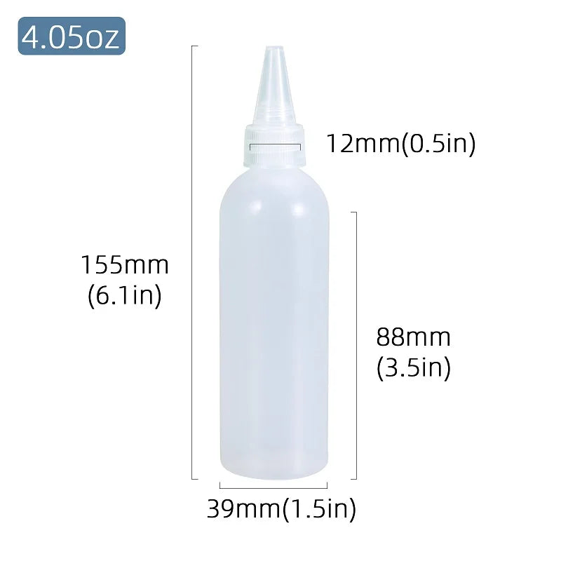 2/510pcs 30/60/100/120ML Squeeze Bottle for Sauce Plastic Squirt Container Refillable Bottle with Cap for Kitchen Glue Container