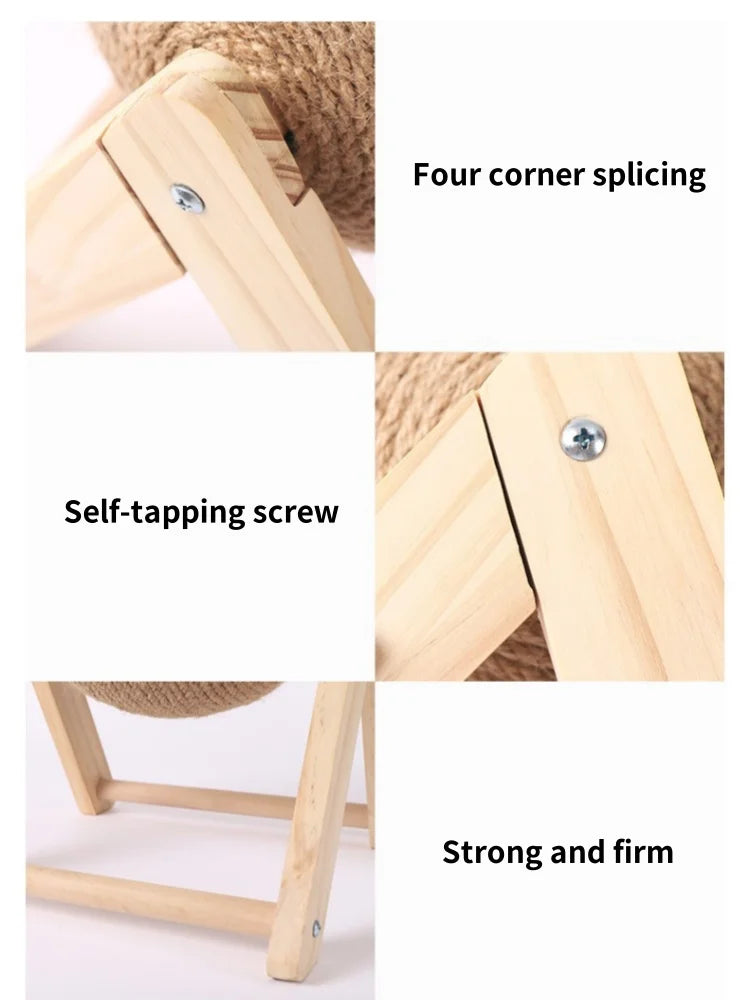 Cat Scratching Ball Toy Kitten Sisal Rope Ball Board Grinding Paws Toy Cats Scratcher Wear-resistant Pet Furniture Supplies
