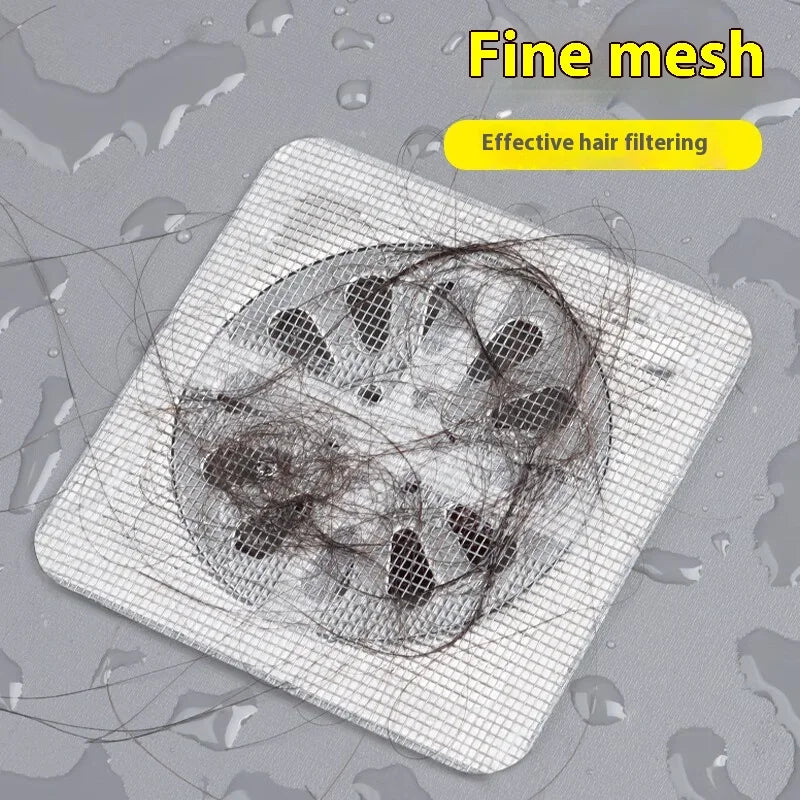10pcs Disposable Shower Drain Hair Catcher Mesh Shower Drain Covers Floor Sink Strainer Filter Hair Stopper For Bathroom Kitchen