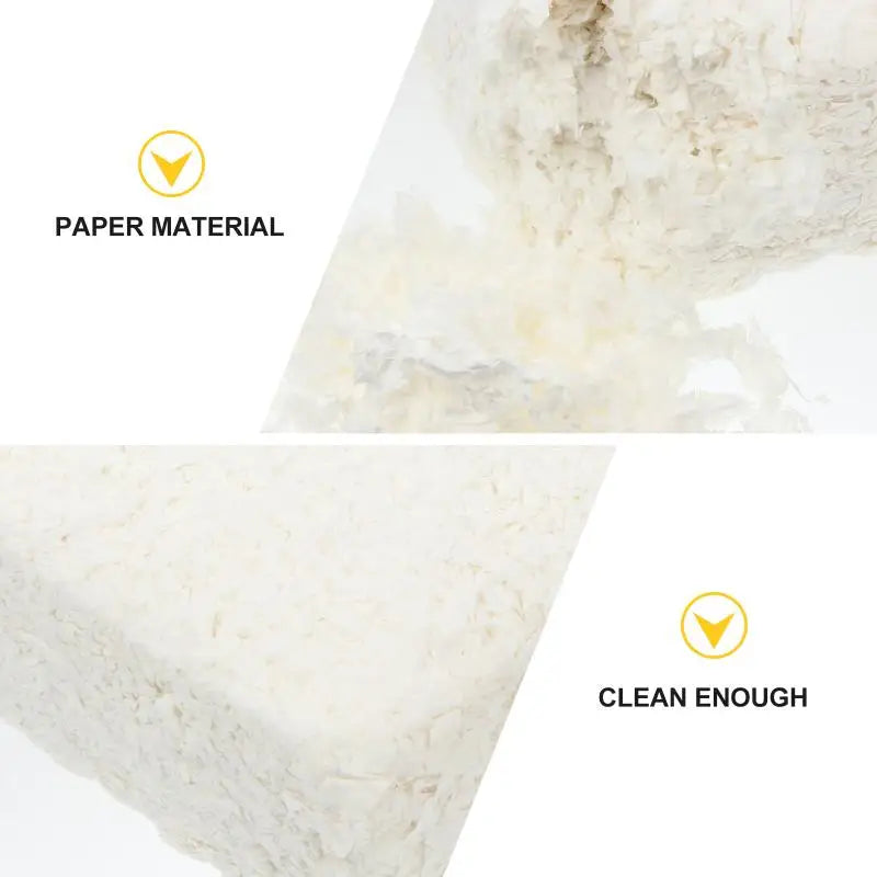 1 Pack Small Pet White Paper Bedding Paper Chip Hamster Shavings Hamster Bedding Small Pet White Paper Bedding Swarf to Remove