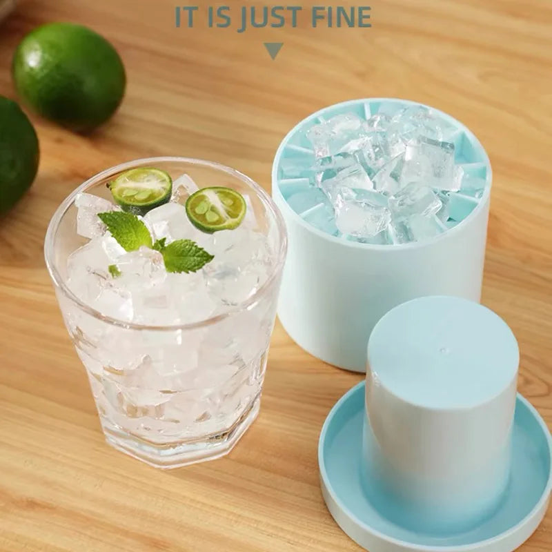 Silicone Ice Cube Mold Round Ice Bucket Summer Homemade DIY Refrigerator Freeze Ice Maker Creative Ice Cube Mold Barware Tools