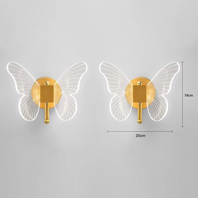 Lustre LED Pendant Light Fixture Butterfly Hanging Lamps For Ceiling Kitchen Bedside Living Room Decor Nordic Pendant Lamp
