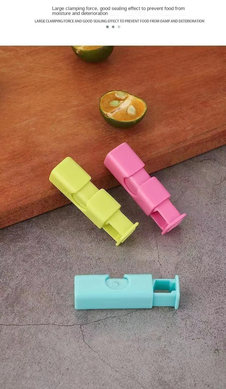 1-12 PCS Squeeze Bread Bag Clips Reusable Fresh Food Seal Plastic Clip Snack Bag Seal Spring Clip Home Kitchen Storage