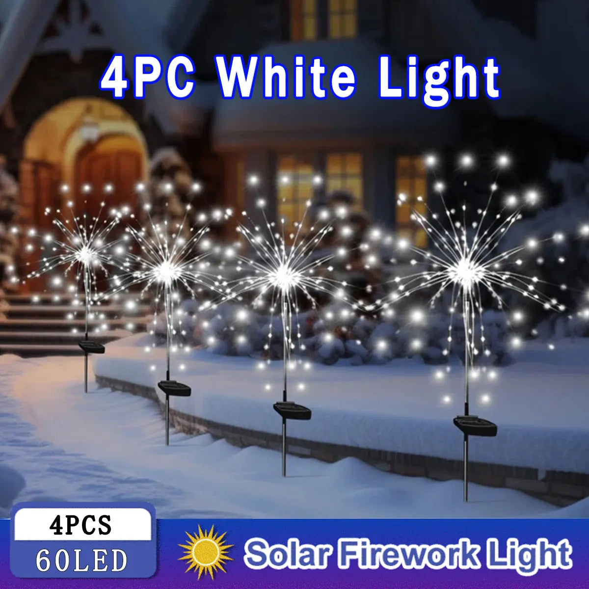 1/2/4 Pack Solar Firework Lights Outdoor Garden Solar Light 8 Lighting Mode DIY Starburst Fairy Light Holiday Decorative Lights