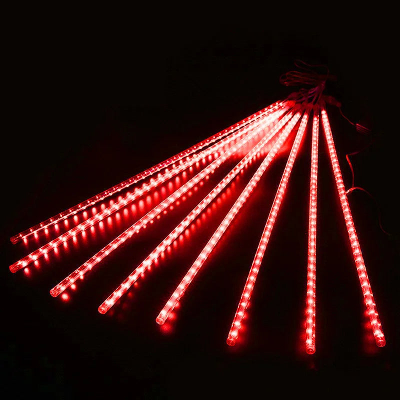 Solar Meteor Shower LED String Lights Holiday Lighting Outdoor Decor Garden Party Christmas Decorations Rain Drop Falling 2024