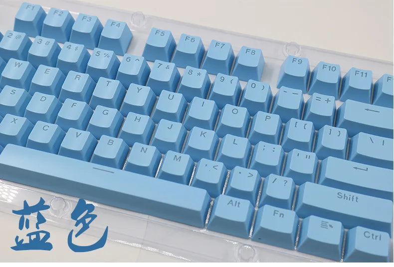 104 Pcs DIY Mechanical Keyboard Keycaps Set OEM Backlit Single Color ABS Pink White Key Cap for 61/87/104 Key Cherry MX Keycap