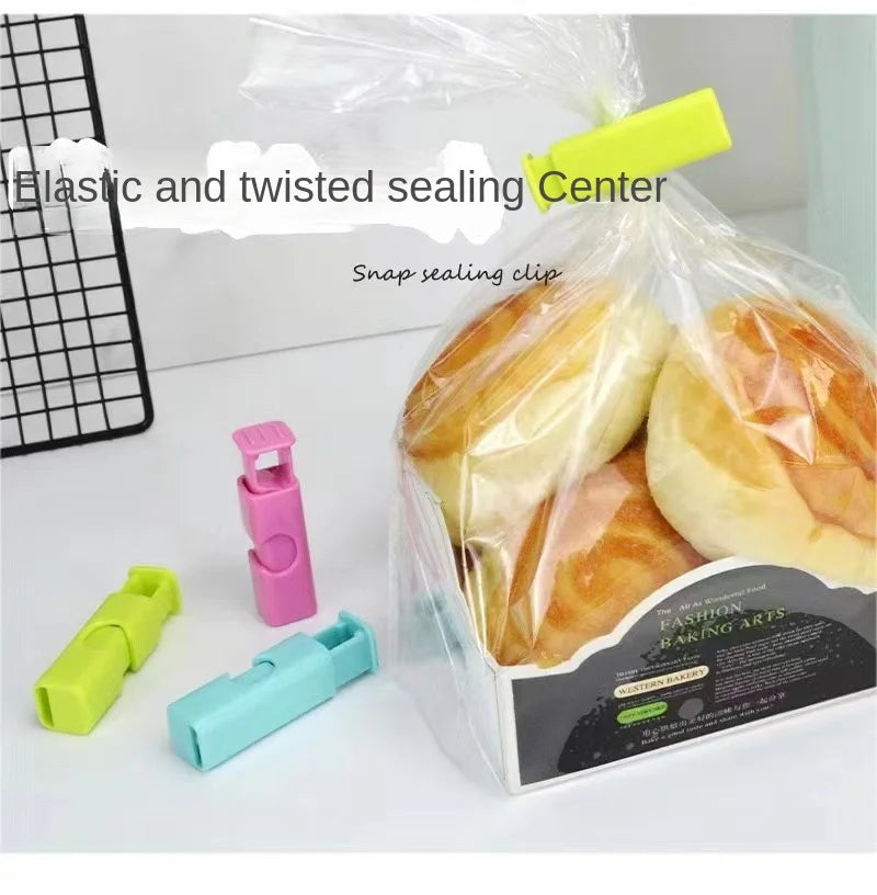 1-12 PCS Squeeze Bread Bag Clips Reusable Fresh Food Seal Plastic Clip Snack Bag Seal Spring Clip Home Kitchen Storage