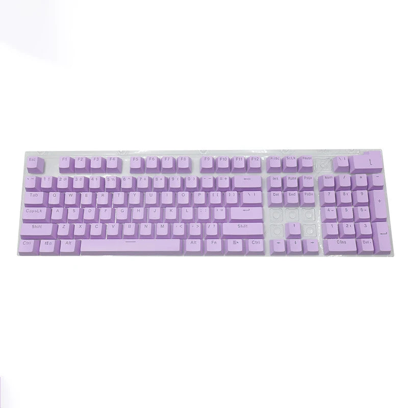 104 Pcs DIY Mechanical Keyboard Keycaps Set OEM Backlit Single Color ABS Pink White Key Cap for 61/87/104 Key Cherry MX Keycap