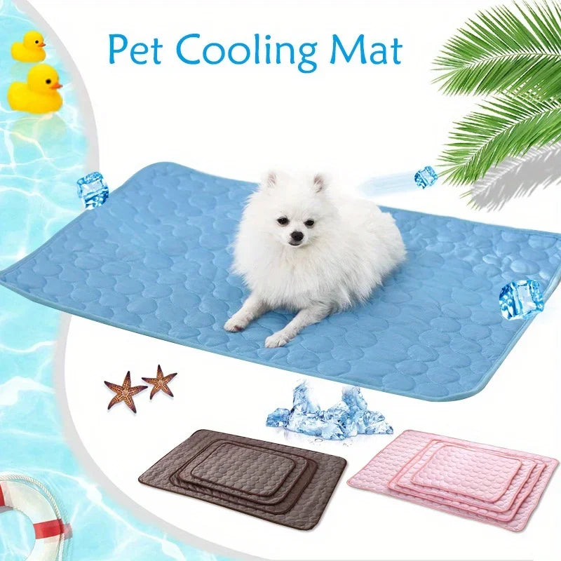 Pet Cooling Mat Summer Cat and Dog Sofa Mat Soft Ice Silk Cold Feeling Nest Mat Summer Dog Cooling Mat Pet Products dog beds