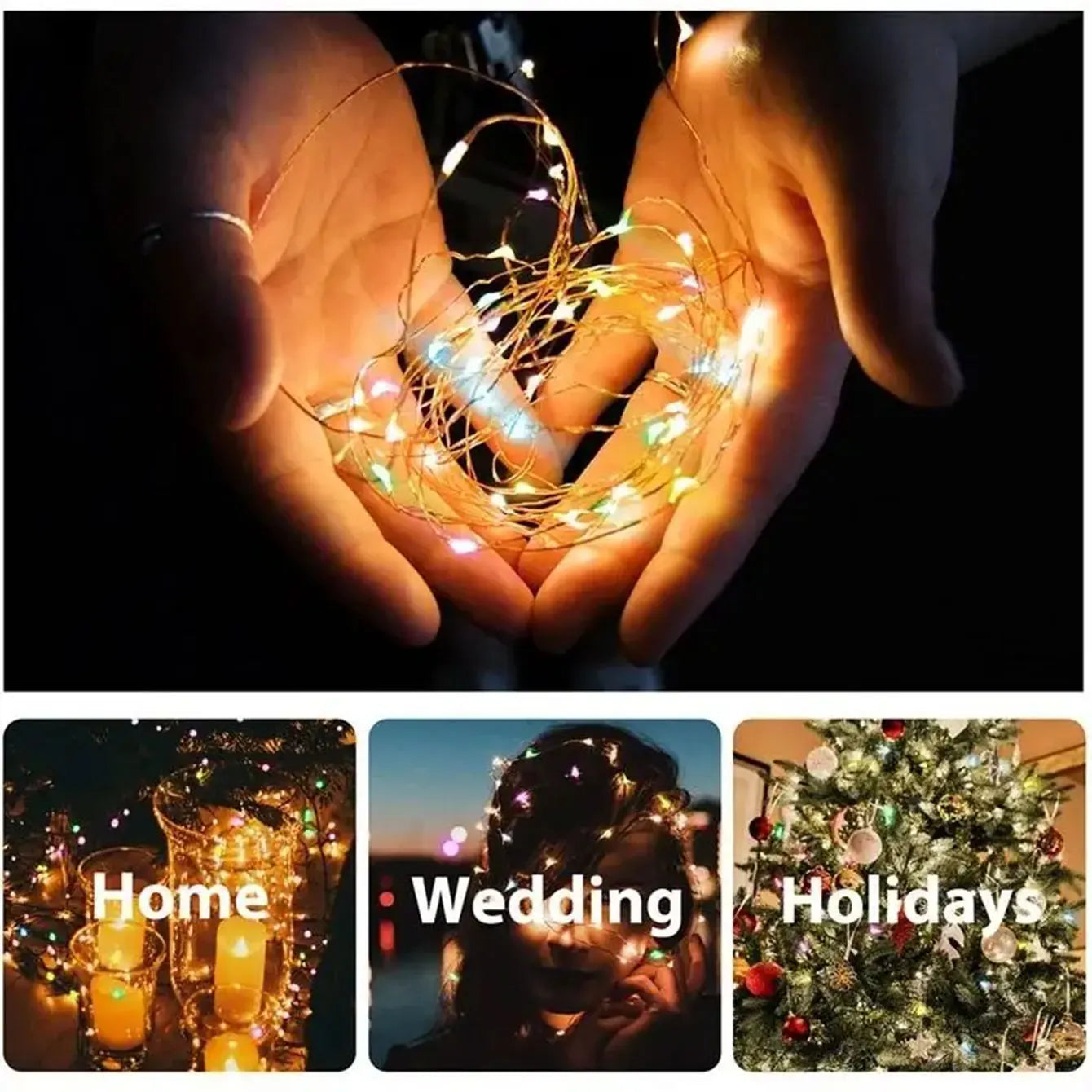 300LED Solar String Lights Solar Outdoor Lights 8 Lighting Modes Waterproof Fairy Lights for Tree Garden Patio Copper Wire Light