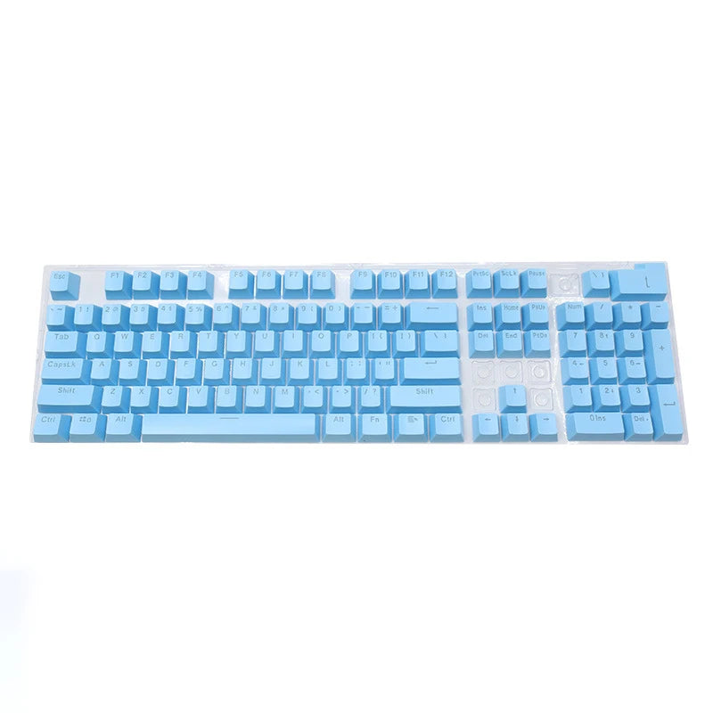 104 Pcs DIY Mechanical Keyboard Keycaps Set OEM Backlit Single Color ABS Pink White Key Cap for 61/87/104 Key Cherry MX Keycap