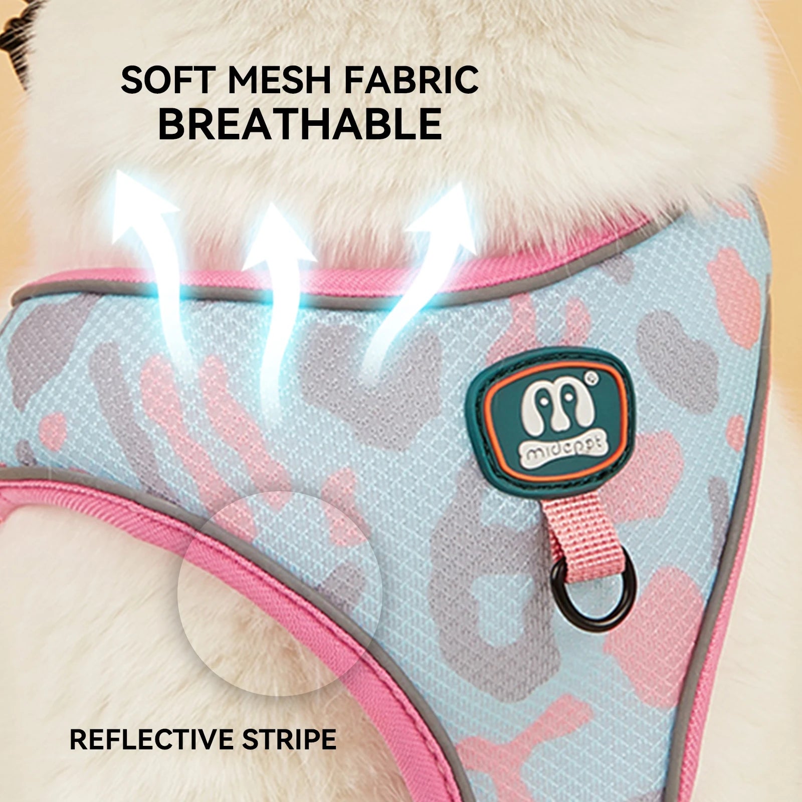3Pcs/Set Cute Print Adjustable Luxury Design Pet Harness&Leashes&Poop Bag Holder For The Cat And Dog Walking