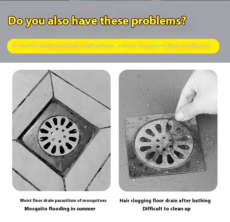 10pcs Disposable Shower Drain Hair Catcher Mesh Shower Drain Covers Floor Sink Strainer Filter Hair Stopper For Bathroom Kitchen