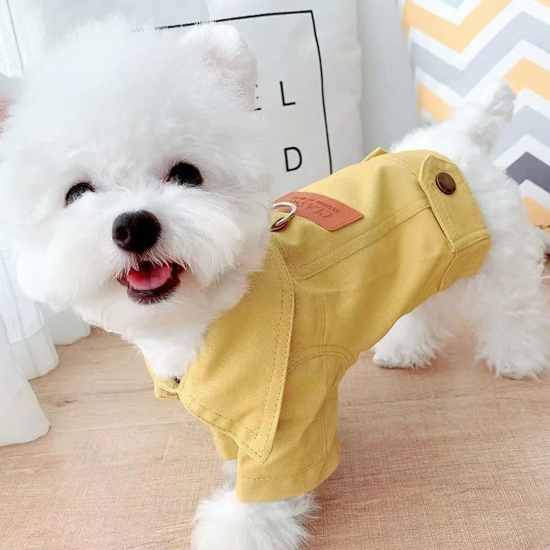 Pet Dog Coat with D-Ring Spring Summer Dog Clothes for Small Medium Dogs Puppy Outfits Jacket Chihuahua Yorks Clothing