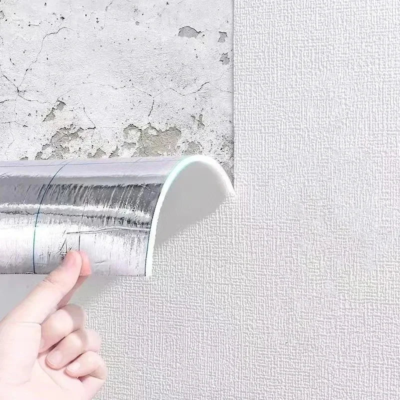50cmx5m 3D Self-adhesive Wall Wallpaper PVC Thickening Room Flax Waterproof Wall Stickers Kitchen Art Background wall Home Decor