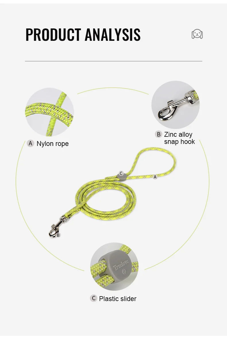 Truelove Pet Leash Lightweight Nylon Rope Dog Leash Small Dog Cat Outdoor Fashion Designed Pet Product New Style TLL2576