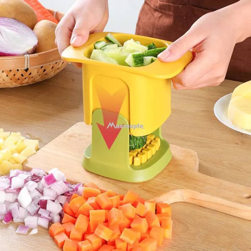 Multifunctional Vegetable Chopper French Fries Cutter Household Hand Pressure Onion Dicer Cucumber Potato Slicer Kitchen Tools