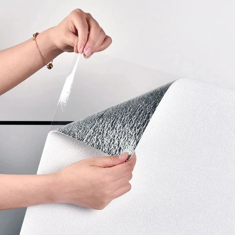 50cmx5m 3D Self-adhesive Wall Wallpaper PVC Thickening Room Flax Waterproof Wall Stickers Kitchen Art Background wall Home Decor