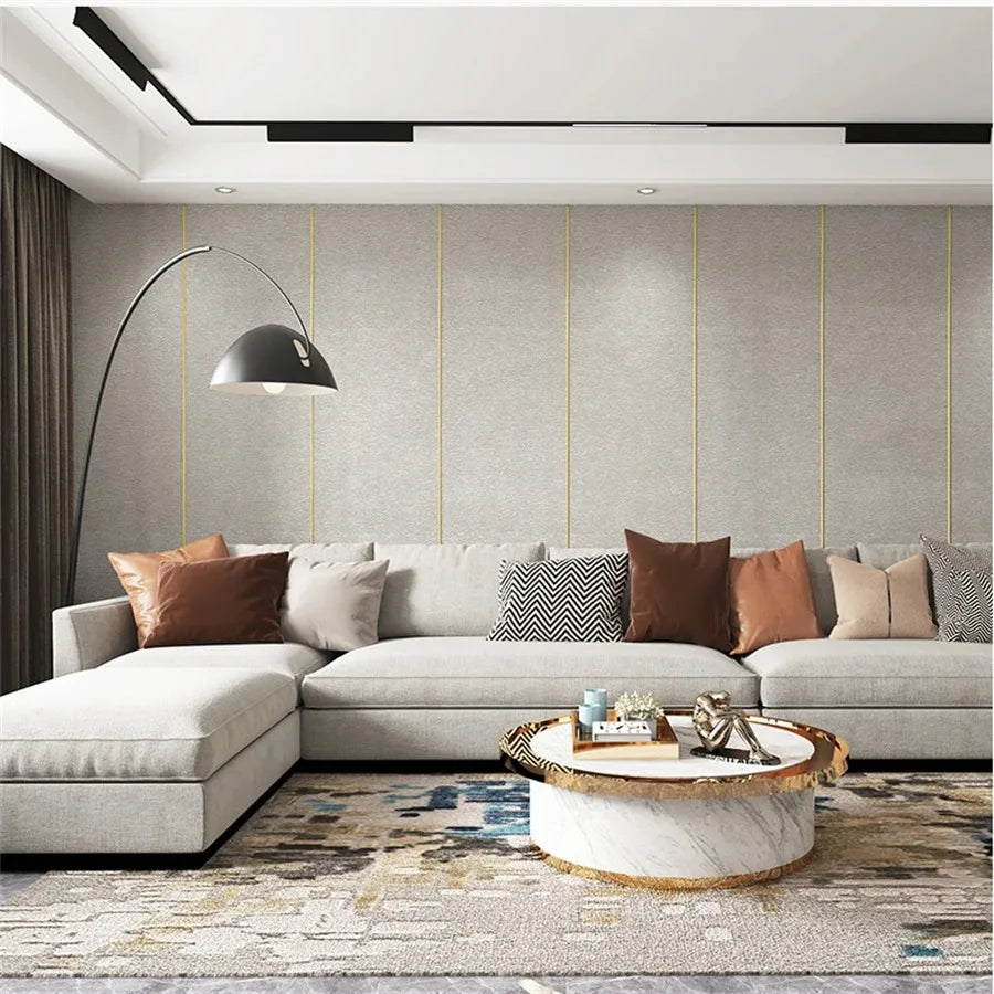 50cmx5m 3D Self-adhesive Wall Wallpaper PVC Thickening Room Flax Waterproof Wall Stickers Kitchen Art Background wall Home Decor