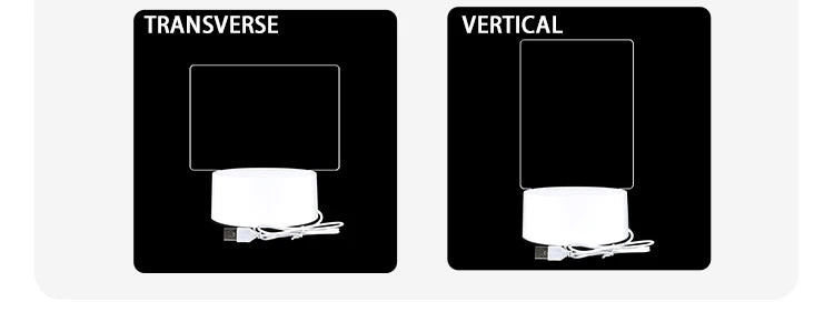 Creative LED Writing Board Notepad, 3D Visual Desk Lamp, Girlfriend Gift, Handmade Writing Board Decorative Ornament Acrylic