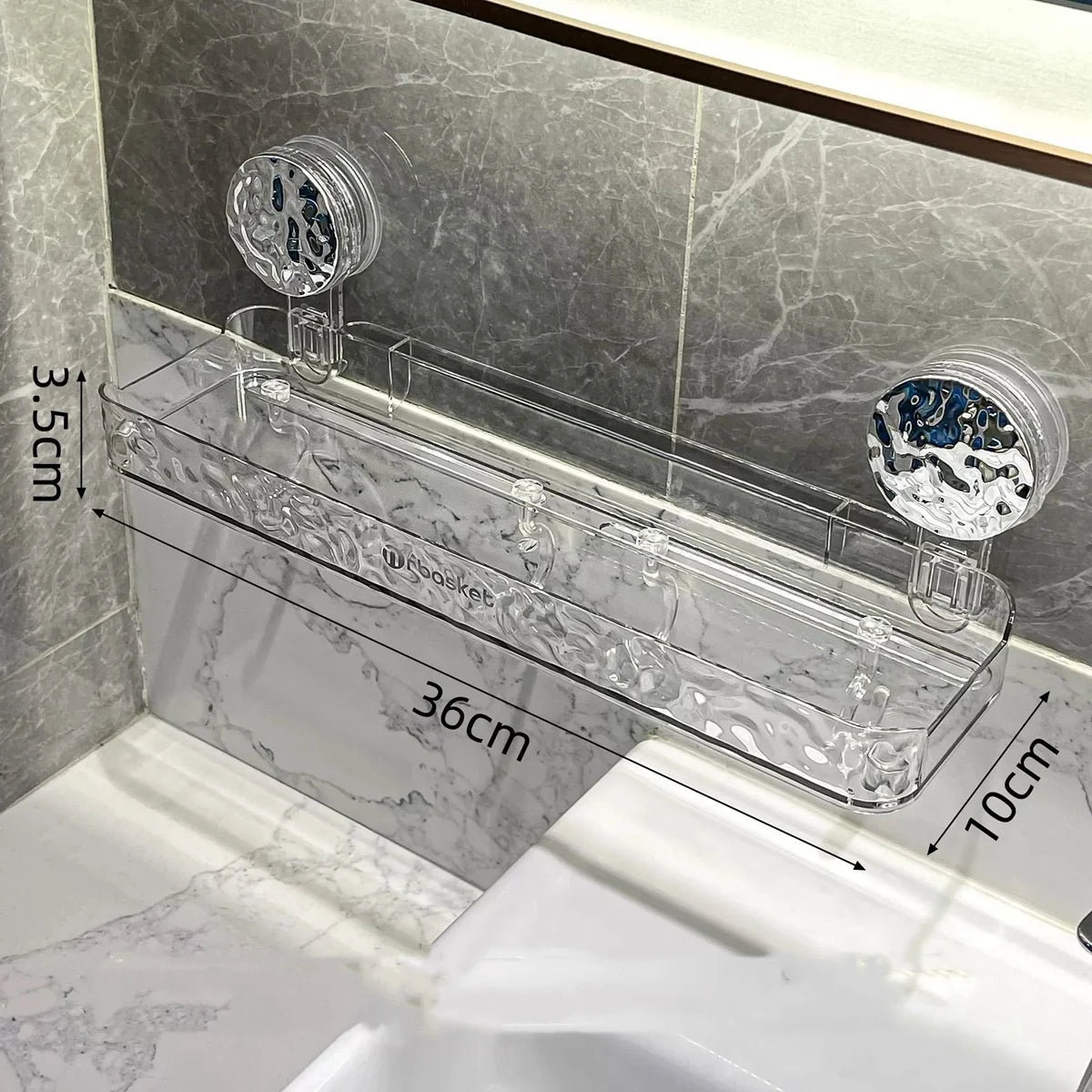 Bathroom Shelf Wall Mount Corner Shower Shelf Suction Cup Shampoo Storage Holder Shower Caddy No Drilling Bathroom Organizer