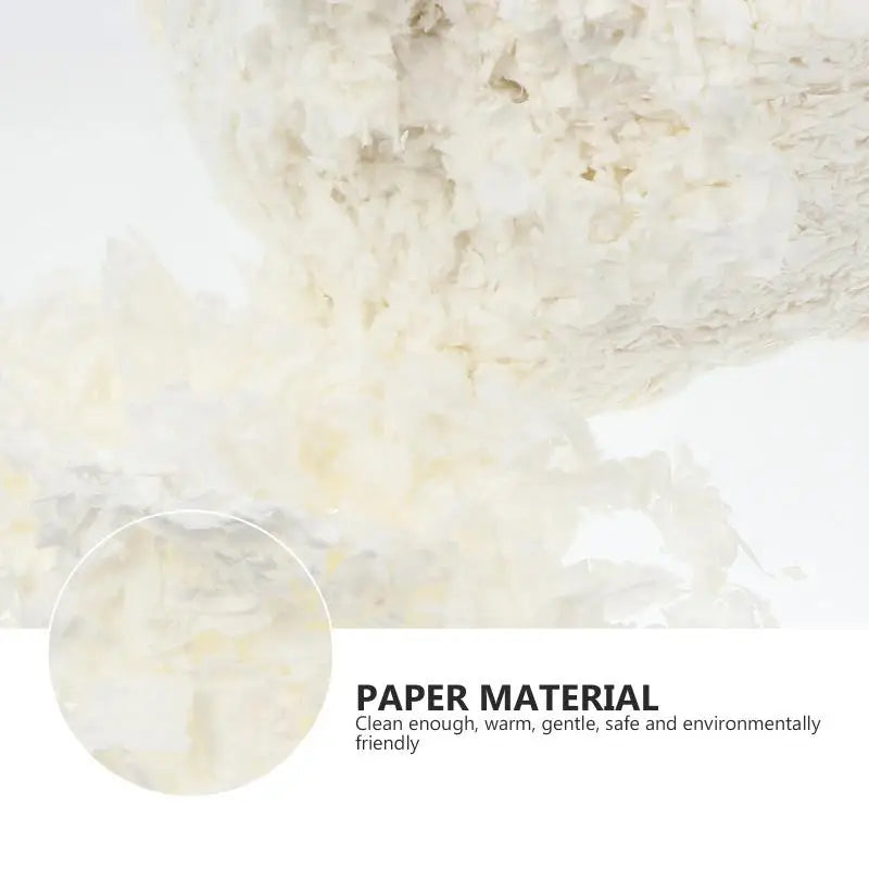 1 Pack Small Pet White Paper Bedding Paper Chip Hamster Shavings Hamster Bedding Small Pet White Paper Bedding Swarf to Remove