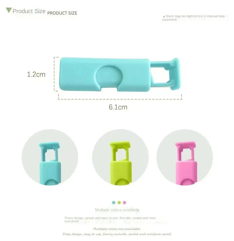 1-12 PCS Squeeze Bread Bag Clips Reusable Fresh Food Seal Plastic Clip Snack Bag Seal Spring Clip Home Kitchen Storage