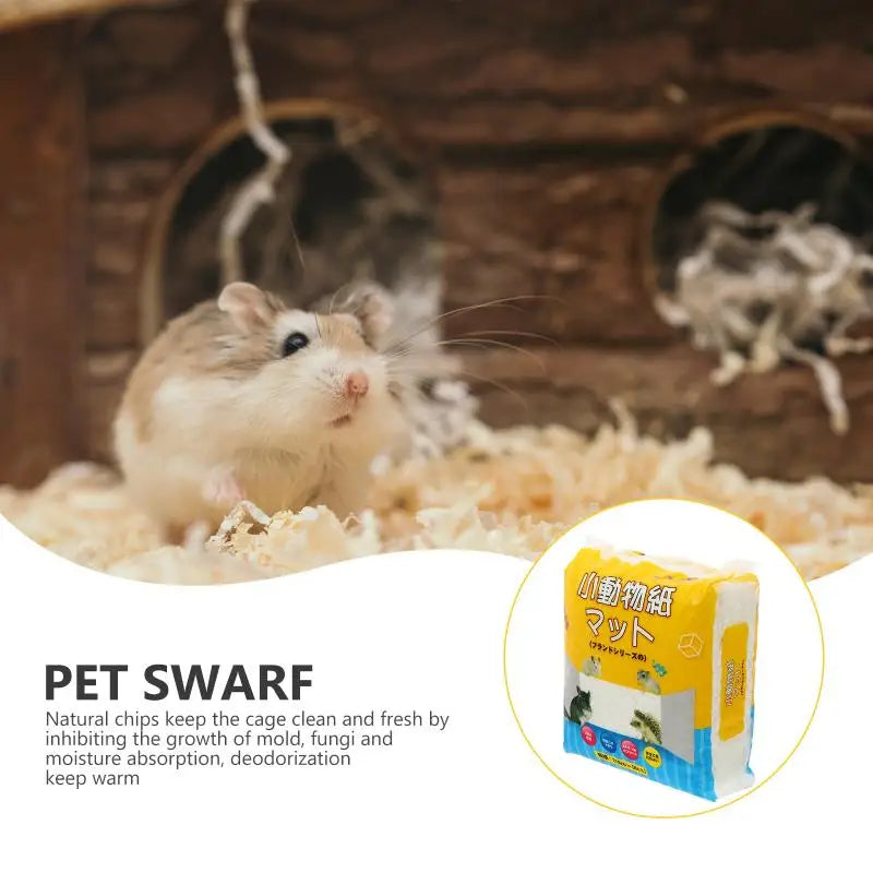 1 Pack Small Pet White Paper Bedding Paper Chip Hamster Shavings Hamster Bedding Small Pet White Paper Bedding Swarf to Remove