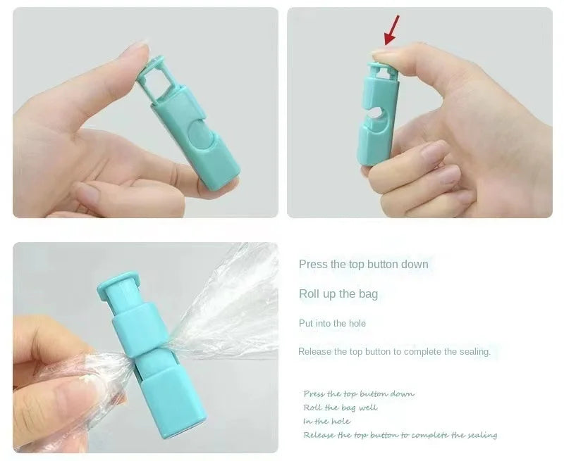 1-12 PCS Squeeze Bread Bag Clips Reusable Fresh Food Seal Plastic Clip Snack Bag Seal Spring Clip Home Kitchen Storage