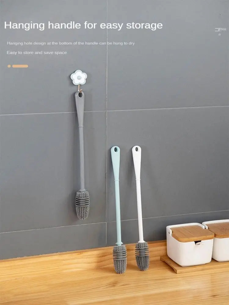 Silicone Cup Brush Cup Cleaning Brush No Dead Corners Or Gaps Plastic Brush Milk Bottle Cleaning Brush Household