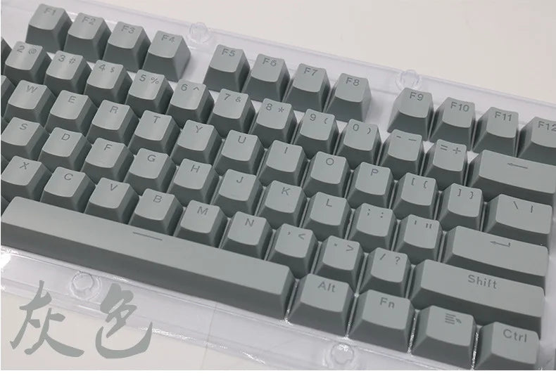 104 Pcs DIY Mechanical Keyboard Keycaps Set OEM Backlit Single Color ABS Pink White Key Cap for 61/87/104 Key Cherry MX Keycap