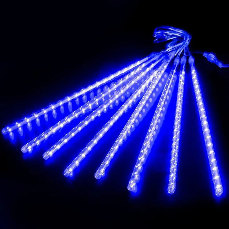 Solar Meteor Shower LED String Lights Holiday Lighting Outdoor Decor Garden Party Christmas Decorations Rain Drop Falling 2024
