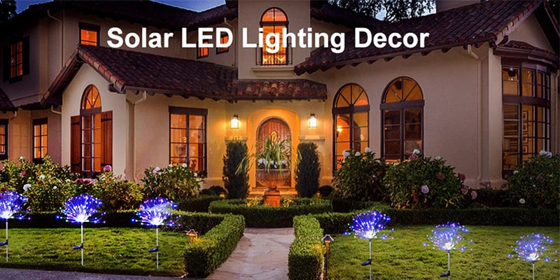 1/2/4 Pack Solar Firework Lights Outdoor Garden Solar Light 8 Lighting Mode DIY Starburst Fairy Light Holiday Decorative Lights